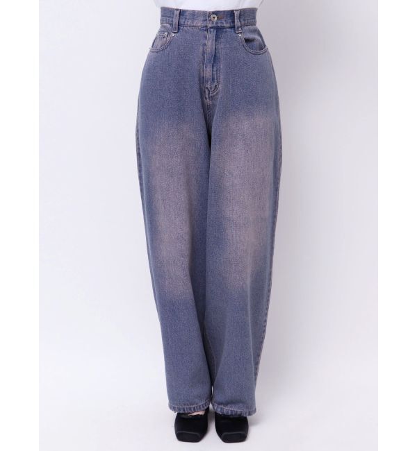 CALNAMUR「OVERDYE DENIM WIDE PT/オーバーダイデニムワイドパンツ」|デニム|