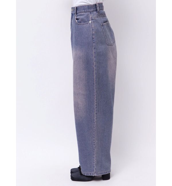 CALNAMUR「OVERDYE DENIM WIDE PT/オーバーダイデニムワイドパンツ」|デニム|
