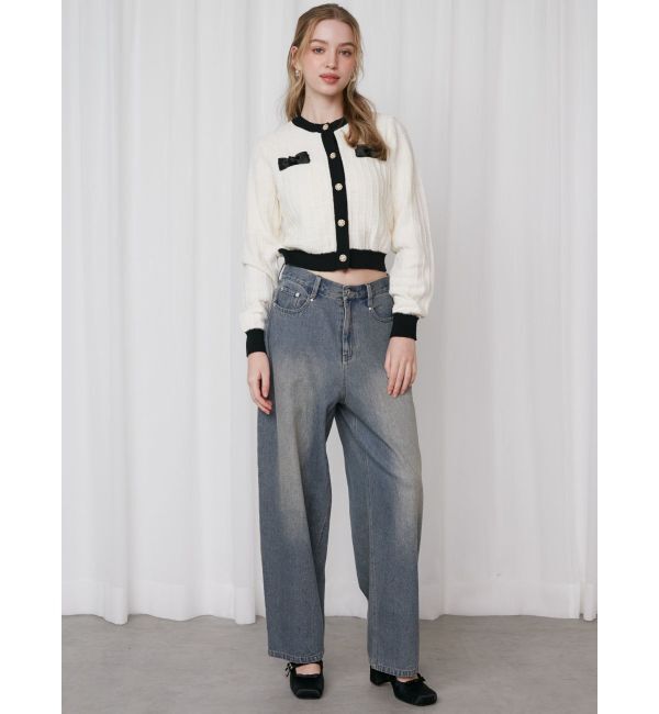 CALNAMUR「OVERDYE DENIM WIDE PT/オーバーダイデニムワイドパンツ」|デニム|