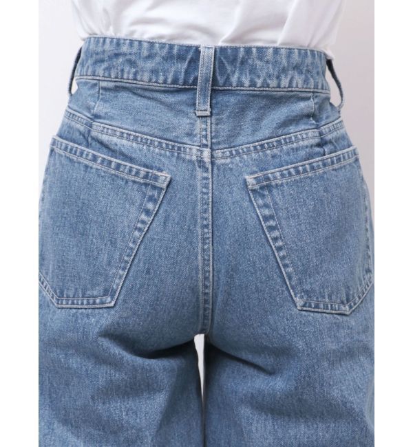 CALNAMUR「3D FLOWER STRAIGHT DENIM PT/3Dフラワーストレートデニムパンツ」|デニム|