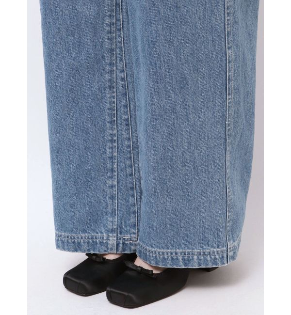 CALNAMUR「3D FLOWER STRAIGHT DENIM PT/3Dフラワーストレートデニムパンツ」|デニム|