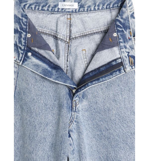 CALNAMUR「DENIM LINE SLIT PANTS/デニムラインスリットパンツ」|デニム|