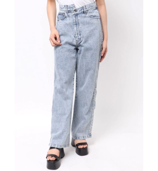 CALNAMUR「DENIM LINE SLIT PANTS/デニムラインスリットパンツ」|デニム|