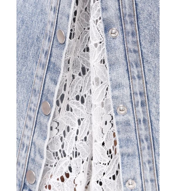 CALNAMUR「DENIM LINE SLIT PANTS/デニムラインスリットパンツ」|デニム|