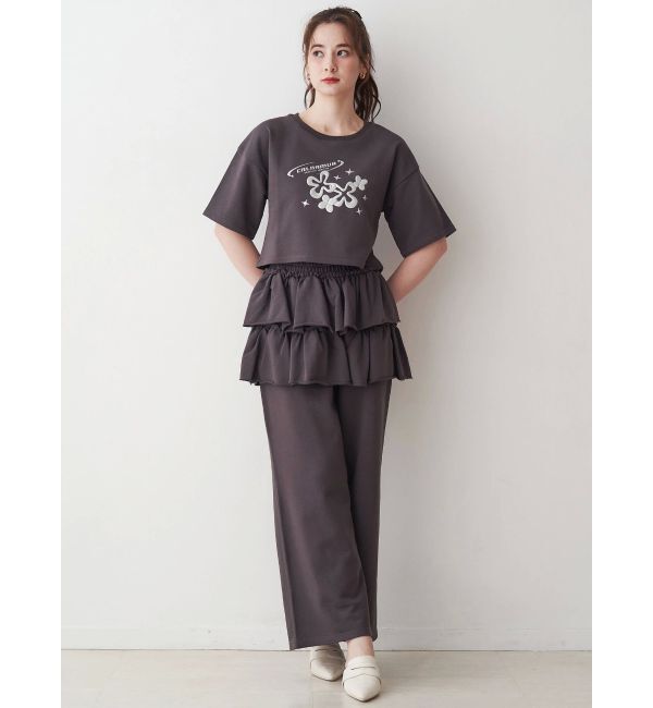 CALNAMUR「スカートレイヤードスウェットパンツ」|その他|