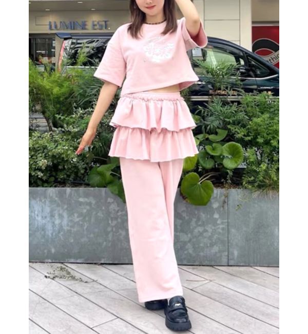 CALNAMUR「スカートレイヤードスウェットパンツ」|その他|