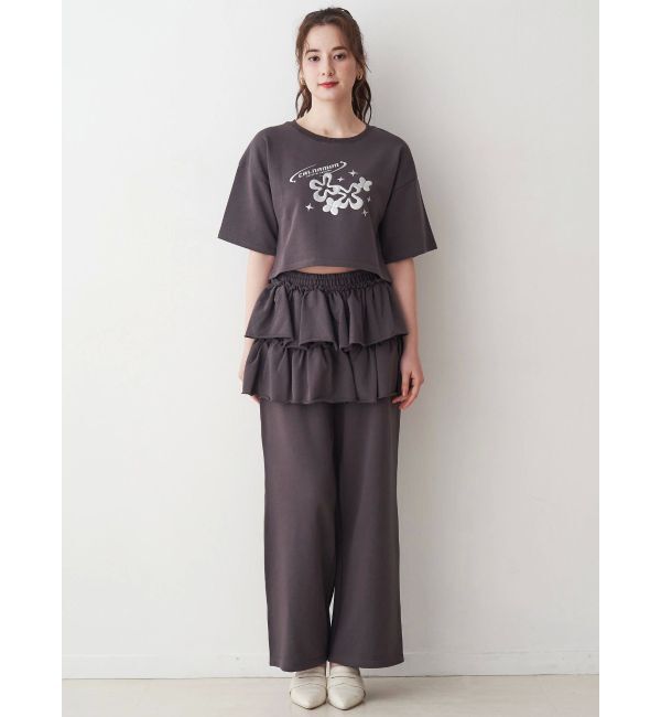CALNAMUR「スカートレイヤードスウェットパンツ」|その他|