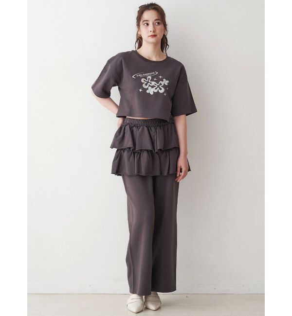 CALNAMUR「スカートレイヤードスウェットパンツ」|その他|