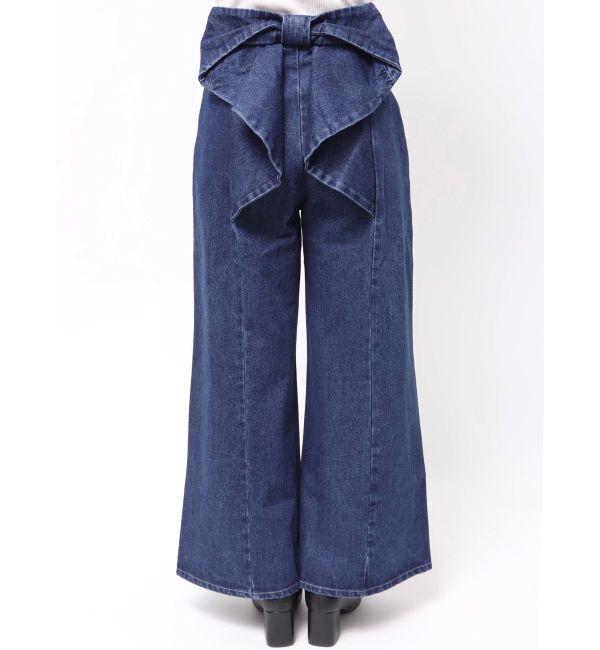CALNAMUR「バックリボンデニムパンツ」|デニム|