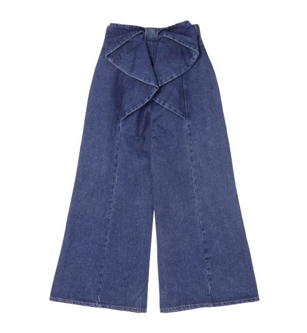 CALNAMUR「バックリボンデニムパンツ」|デニム|