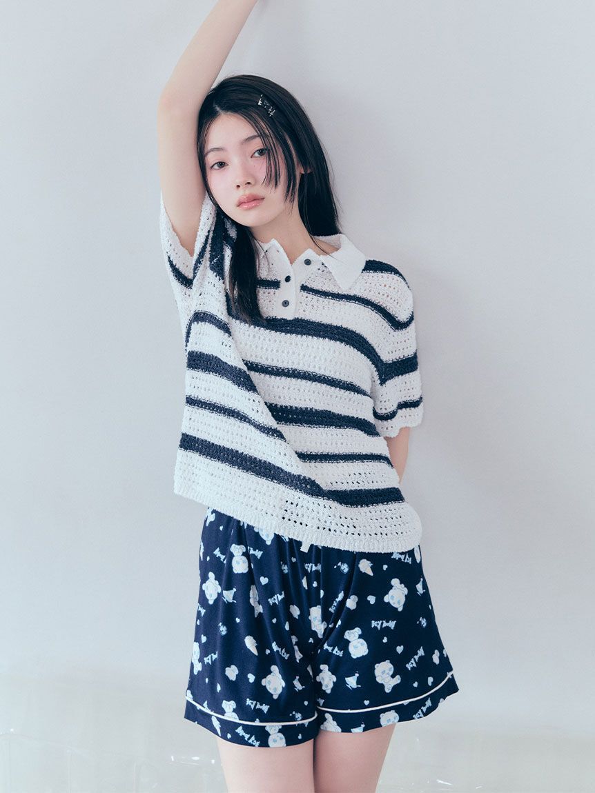 SNIDEL HOME「【icy baby】【接触冷感】総柄ショートパンツ」|ルームウェア|NVY