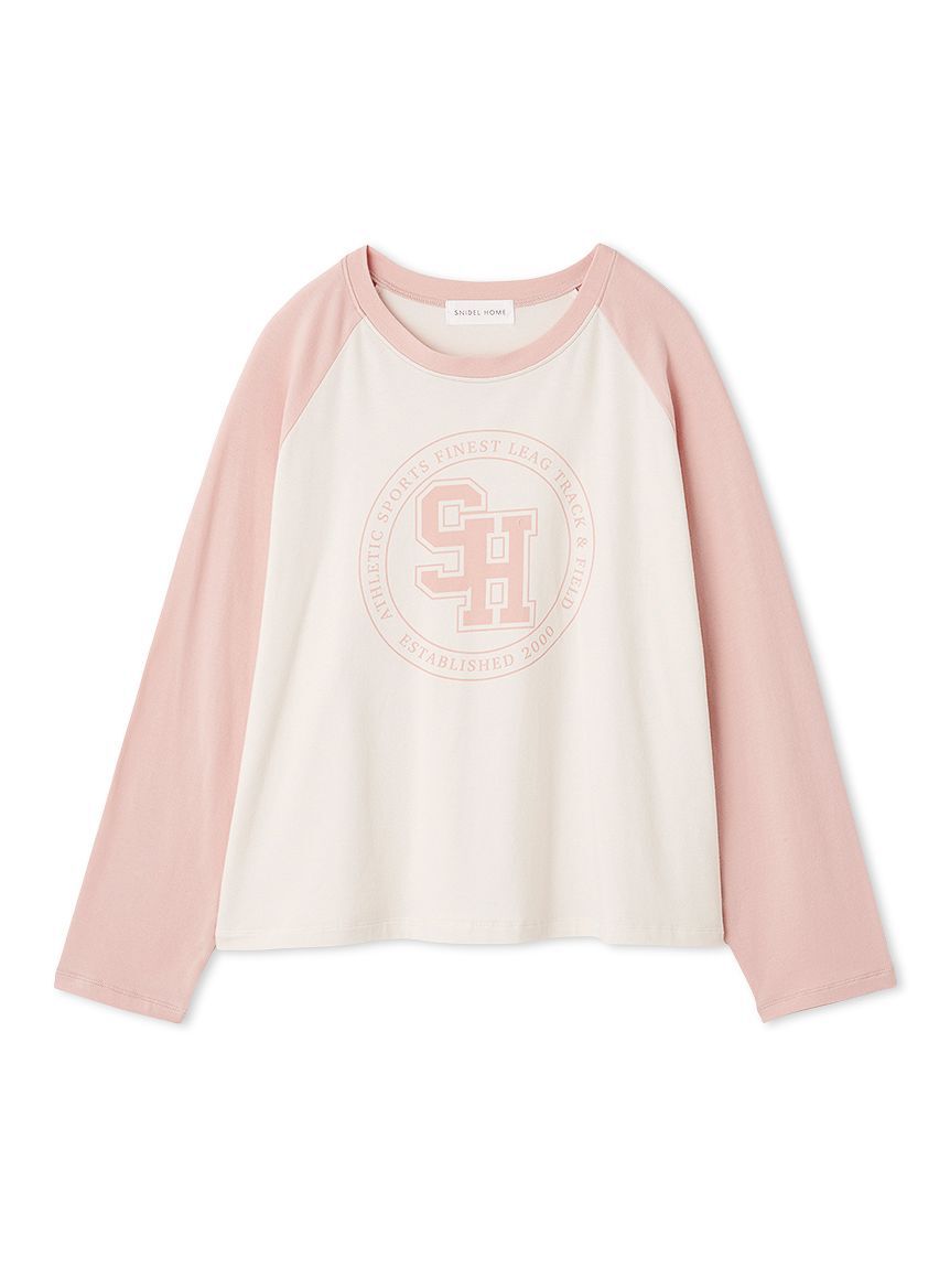 SNIDEL HOME「ロゴラグランスリーブTシャツ」|ルームウェア|PNK