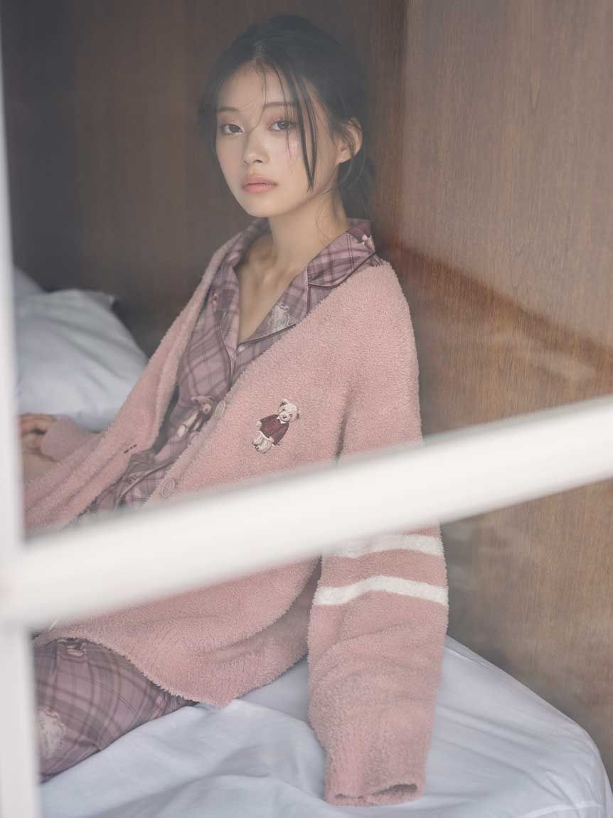 SNIDEL HOME「Bear開襟シャツ」|ルームウェア|