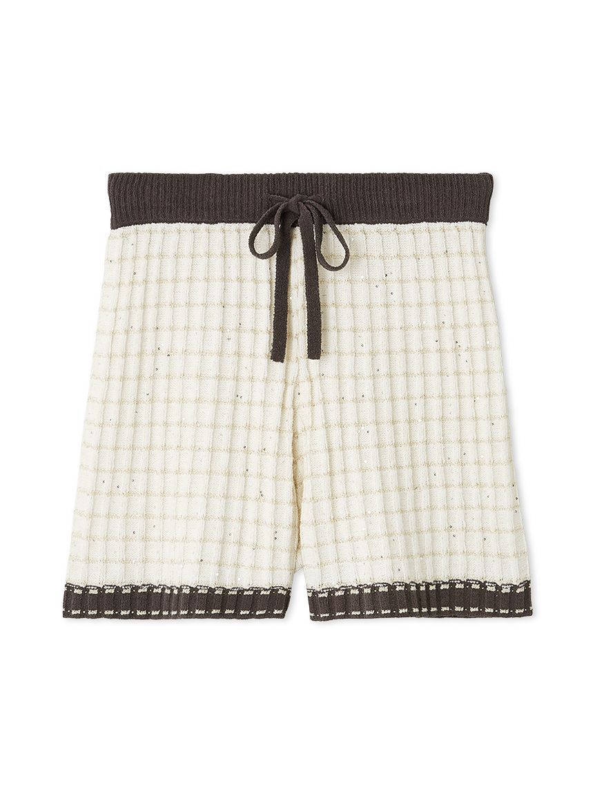 SNIDEL HOME「ラメニットツイードショートパンツ」|ルームウェア|