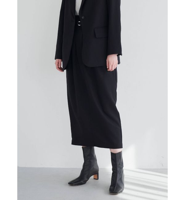 ELENDEEK「TUCK COCOON SK」|スカート|ブラック