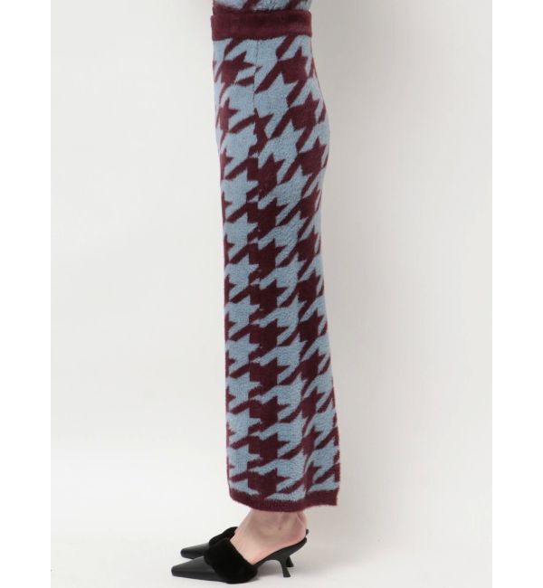 RESEXXY「ハウンドトゥースシャギーニットスカート【セットアップ着用可能】」|スカート|