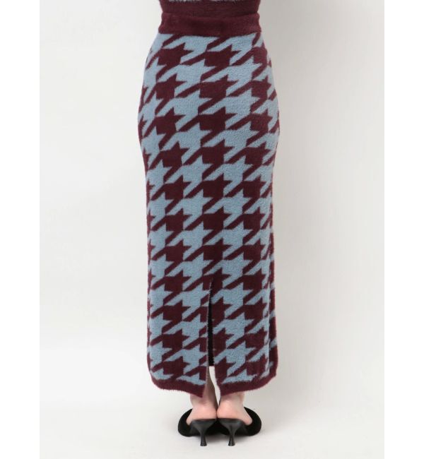 RESEXXY「ハウンドトゥースシャギーニットスカート【セットアップ着用可能】」|スカート|