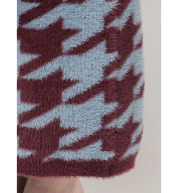 RESEXXY「ハウンドトゥースシャギーニットスカート【セットアップ着用可能】」|スカート|