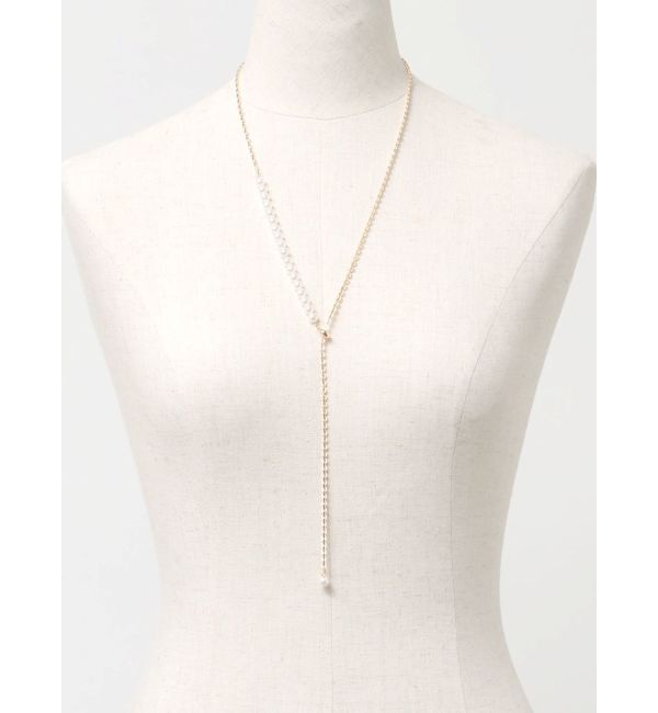 RESEXXY「アシンメトリーパールロングネックレス」|ネックレス|