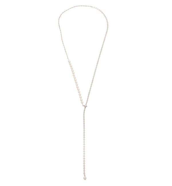 RESEXXY「アシンメトリーパールロングネックレス」|ネックレス|