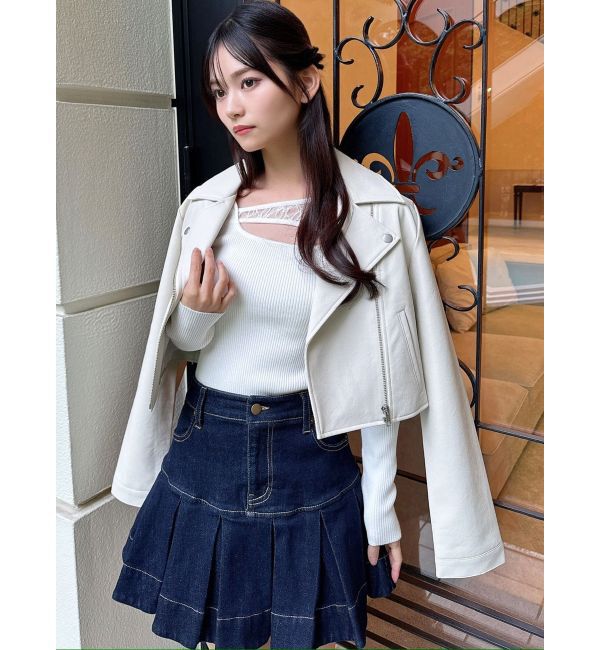 RESEXXY「フェイクレザーライダースジャケット」|ライダースジャケット|