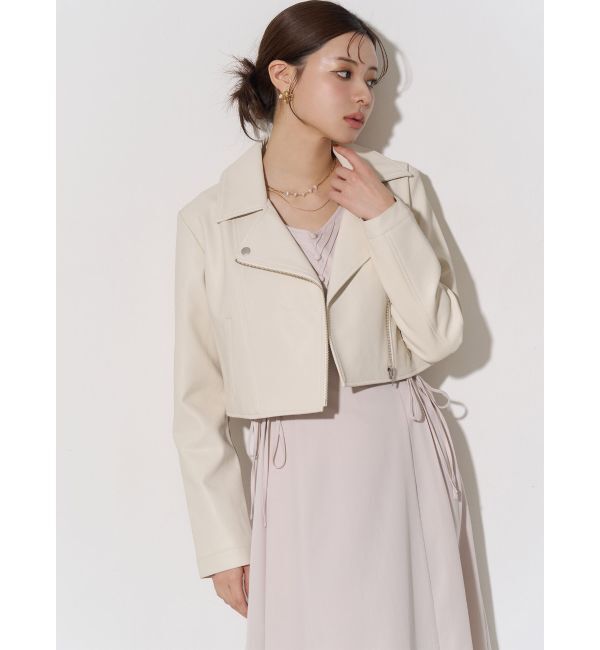 RESEXXY「フェイクレザーライダースジャケット」|ライダースジャケット|