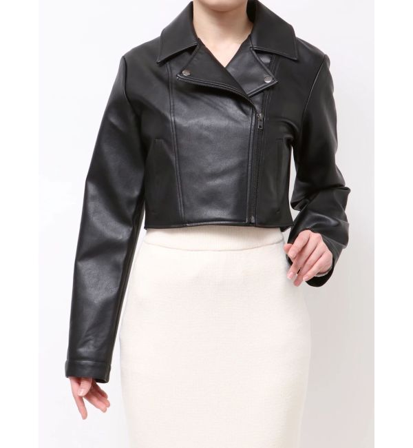 RESEXXY「フェイクレザーライダースジャケット」|ライダースジャケット|