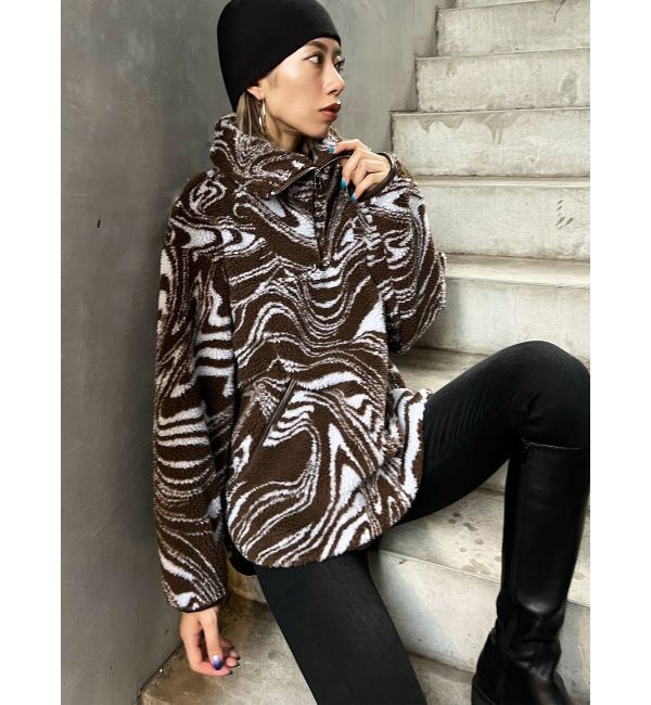 EMODA「ハーフジップボアプルオーバー」|Tシャツ・カットソー|