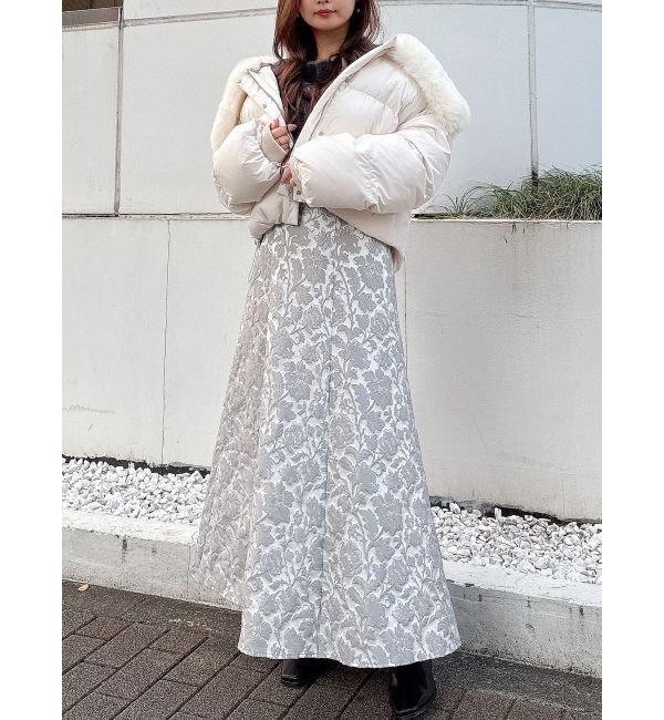 MERCURYDUO「ラメジャカードフレアスカート」|スカート|