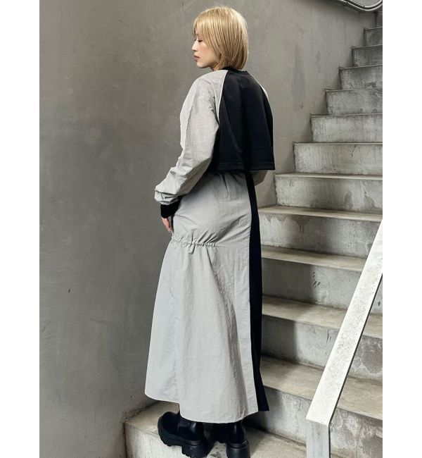 MURUA「【UMBRO&times;MURUA】スイッチマテリアルスカート」|スカート|