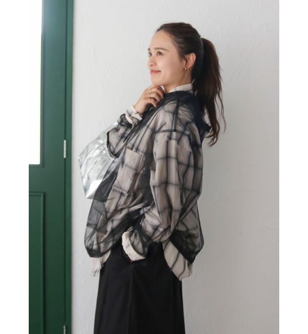 Ungrid「フードデザインチュールトップス」|その他|