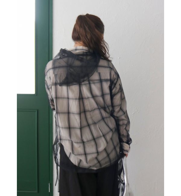 Ungrid「フードデザインチュールトップス」|その他|