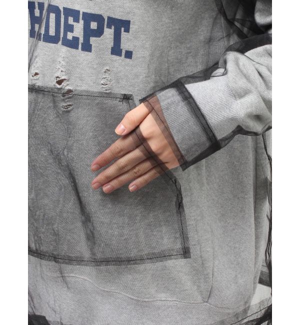 Ungrid「フードデザインチュールトップス」|その他|