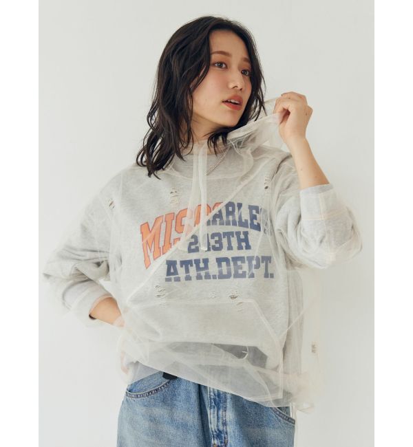 Ungrid「フードデザインチュールトップス」|その他|