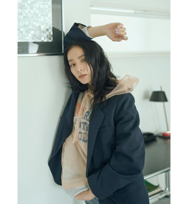 Ungrid「フードデザインチュールトップス」|その他|オレンジ