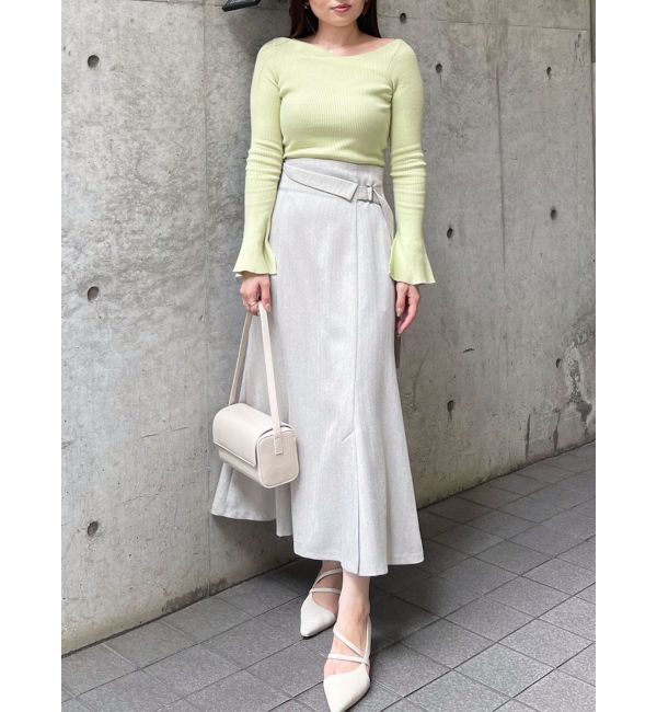 LAGUNAMOON「ウエストラペルツイードマーメイドスカート」|スカート|