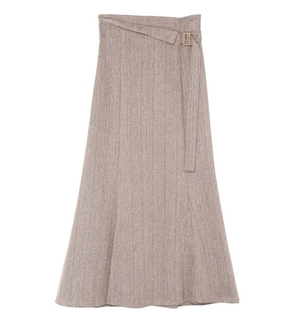 LAGUNAMOON「ウエストラペルツイードマーメイドスカート」|スカート|ベージュ