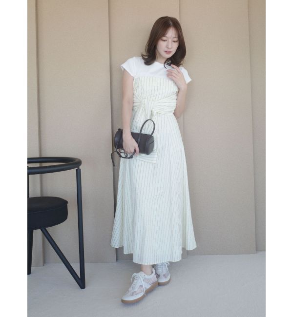 LAGUNAMOON「カットドッキングシャツレイヤードワンピース」|ワンピース|