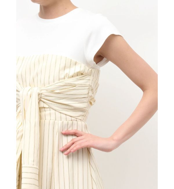 LAGUNAMOON「カットドッキングシャツレイヤードワンピース」|ワンピース|