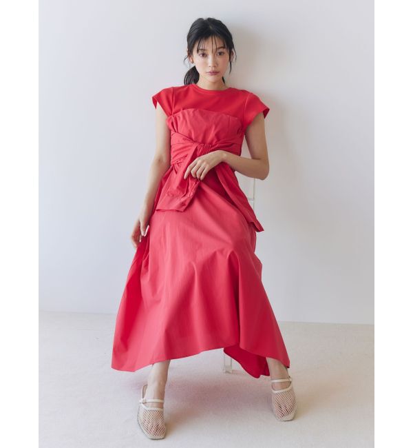 LAGUNAMOON「カットドッキングシャツレイヤードワンピース」|ワンピース|