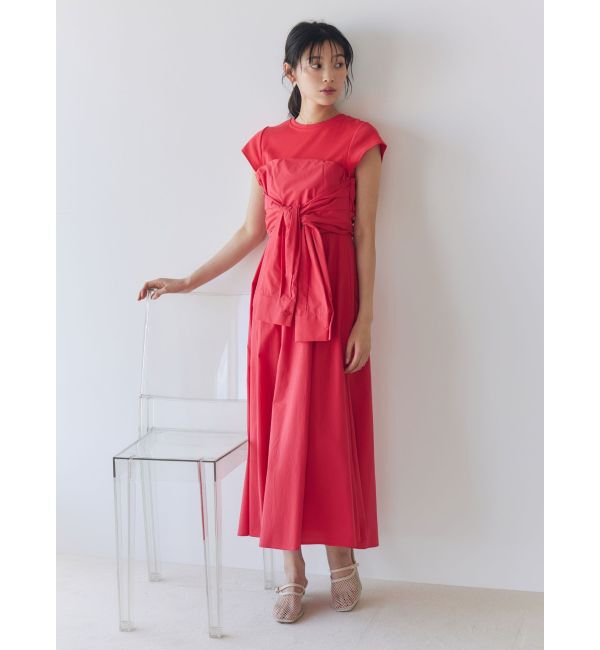 LAGUNAMOON「カットドッキングシャツレイヤードワンピース」|ワンピース|