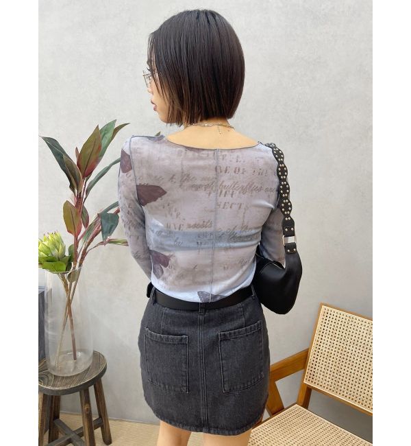 EVRIS「バタフライシアートップス」|Tシャツ・カットソー|