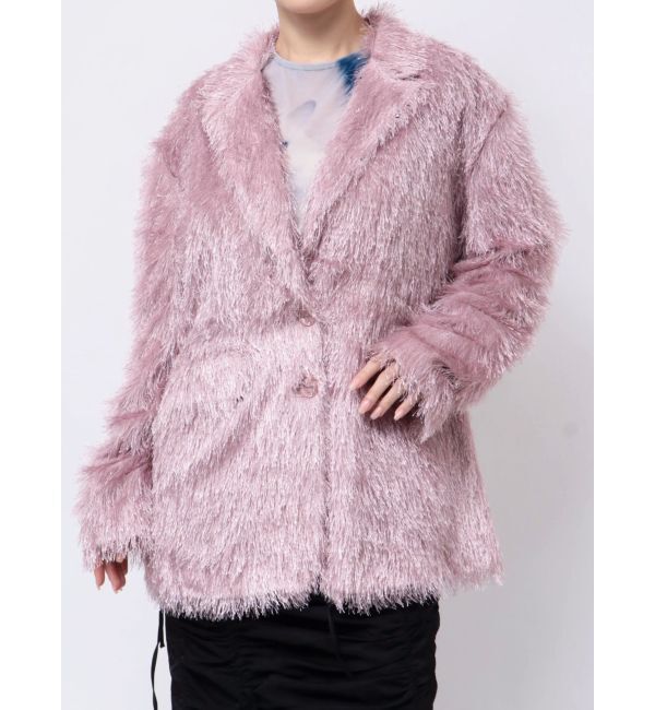 jouetie「フリンジジャガードジャケット【セットアップ対応】」|テーラードジャケット|