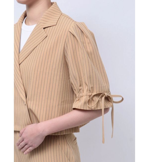 jouetie「【FRUITSZIPPER鎮西寿々歌】クロップドジャケット」|テーラードジャケット|