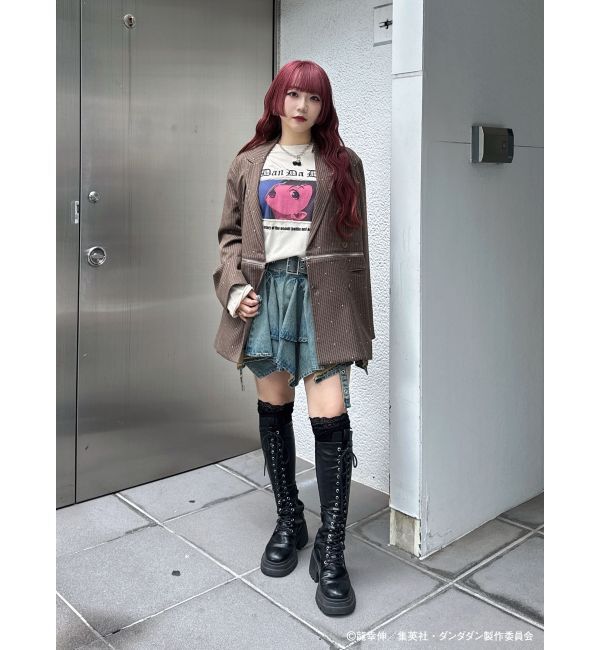 jouetie「【TVアニメ『ダンダダン』・jouetie】オーバーダメージロンT」|Tシャツ・カットソー|