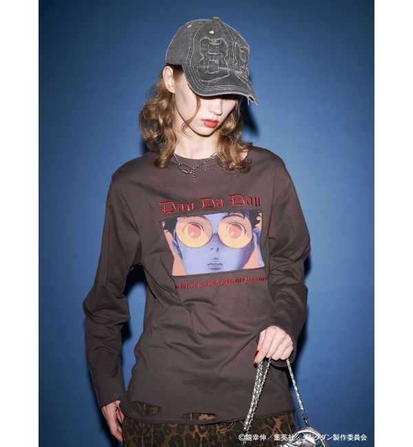 jouetie「【TVアニメ『ダンダダン』・jouetie】オーバーダメージロンT」|Tシャツ・カットソー|ブラック