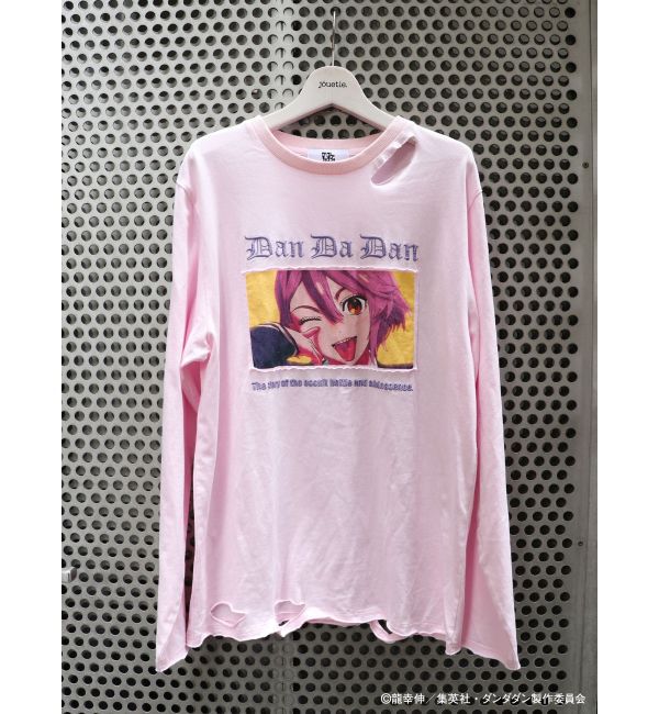 jouetie「【TVアニメ『ダンダダン』・jouetie】オーバーダメージロンT」|Tシャツ・カットソー|ピンク