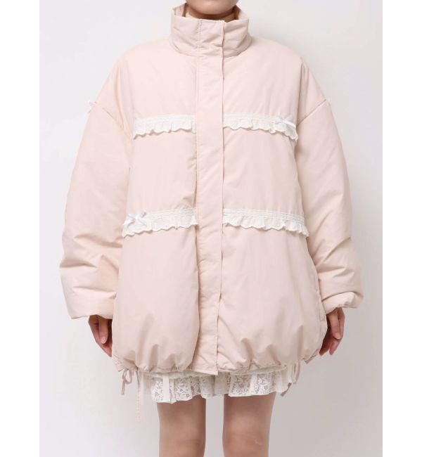 merry jenny「ribbonフリルパデットジャケット」|ダウン|