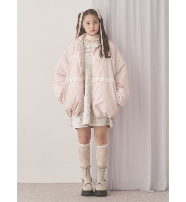 merry jenny「ribbonフリルパデットジャケット」|ダウン|
