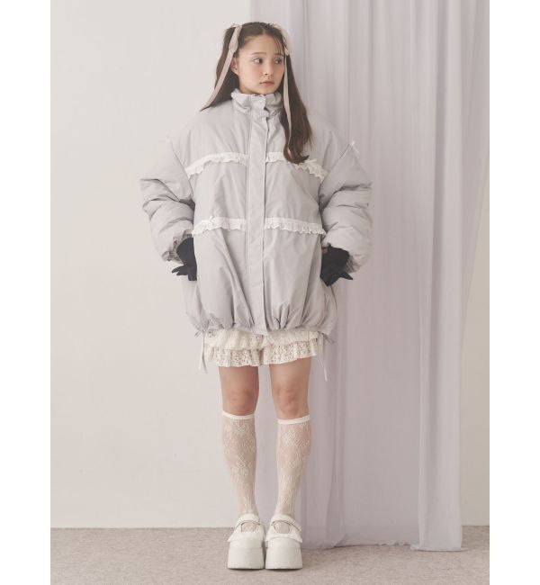 merry jenny「ribbonフリルパデットジャケット」|ダウン|
